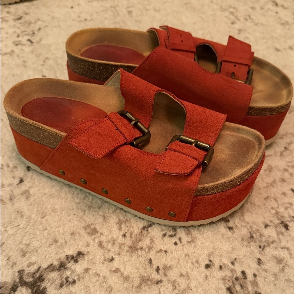 INTENTIONALLY BLANK Hot Pink Sandals